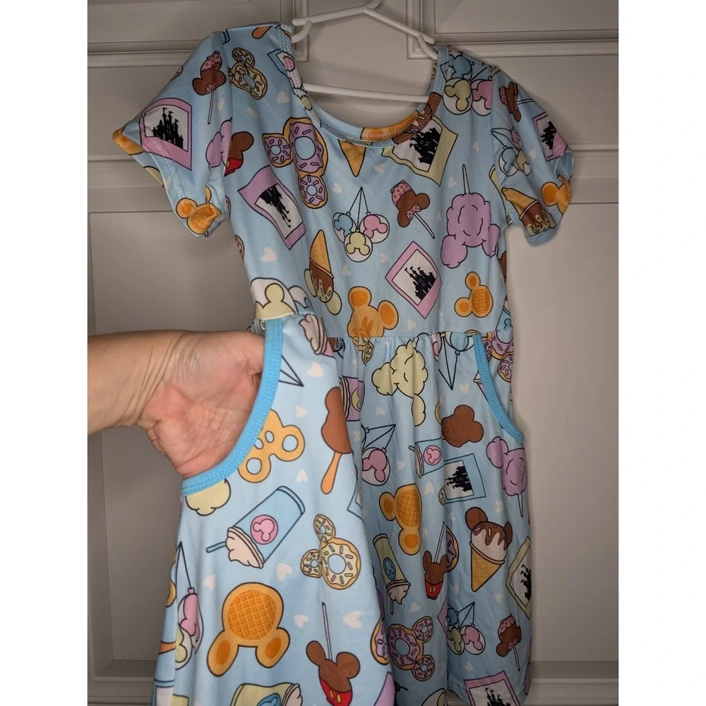 Dress Little Girls Mouse Princess Park Snacks Characters Spring Summer Size 6/7
